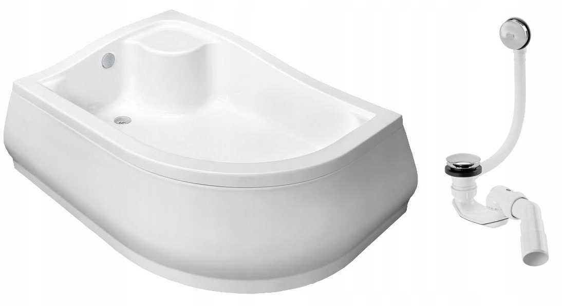 Sprchová vanička - RADAWAWAWAWAWAWAWAWOWN -ROUND PADDLING BAMON OF CORFU E 120X90 vľavo