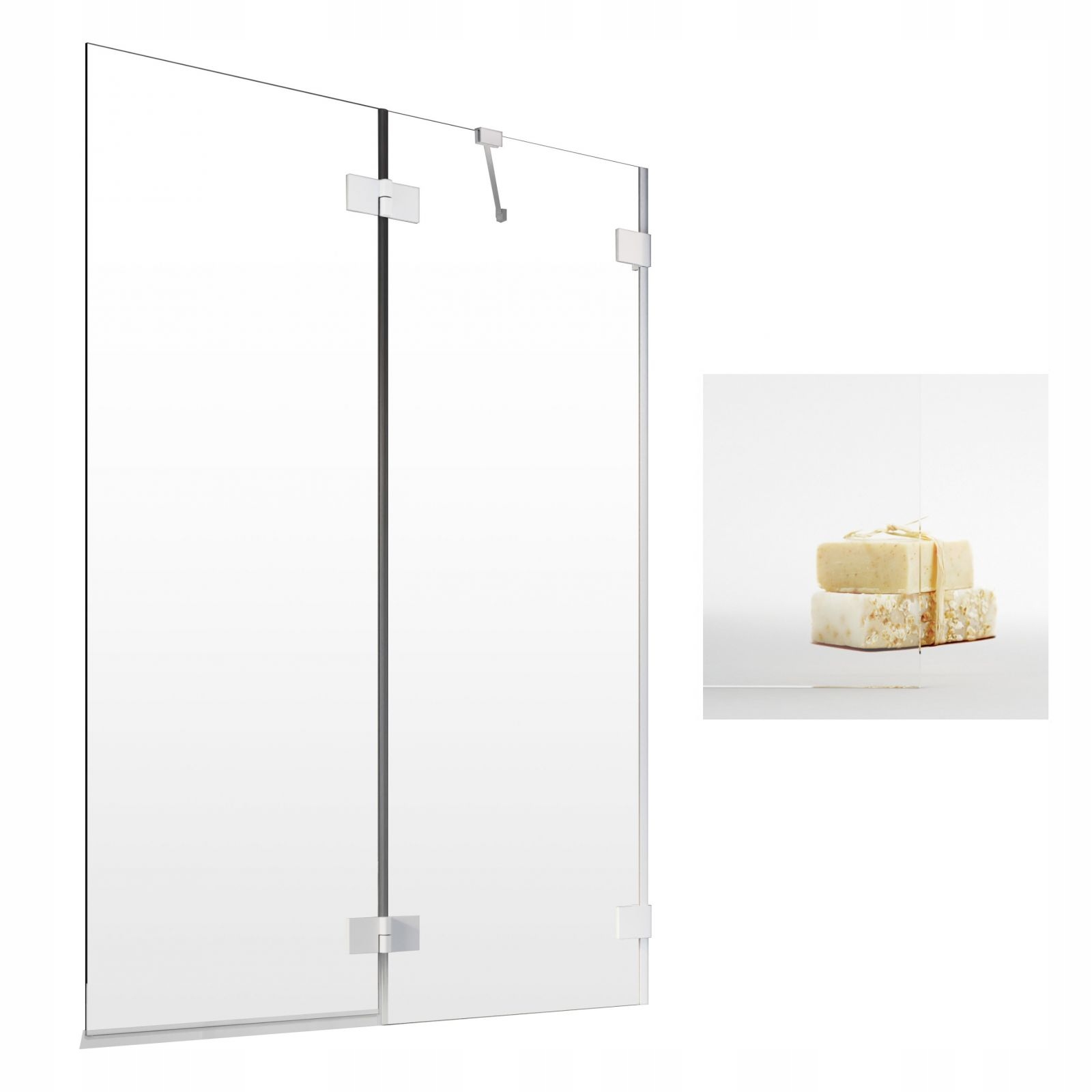 Vaňová zástena - RADAWAY ESSENZA PRO WHITE PND II 140 P UltraCLEAR