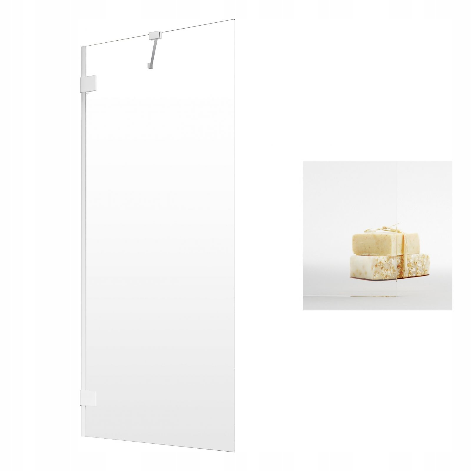 Vaňová zástena - RADAWAY ESSENZA PRO WHITE PNJ II 100 cm ultraklear