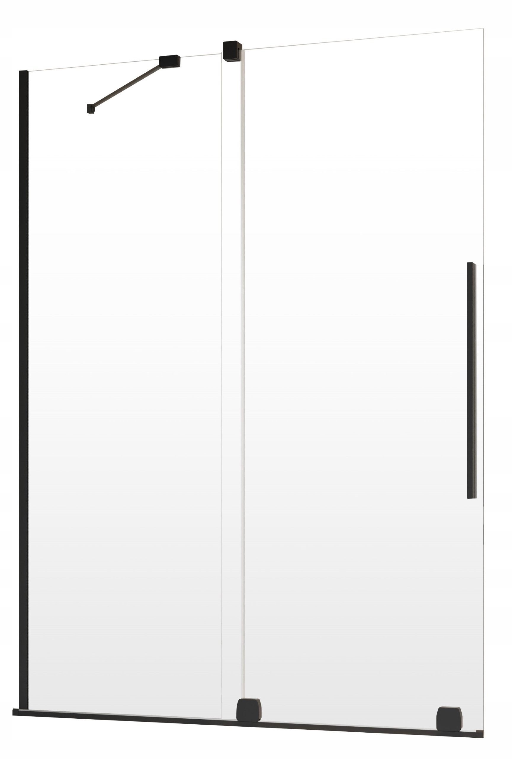 Vaňová zástena - RADAWAY SCREE FURO BLACK PND II 130X150 Vľavo