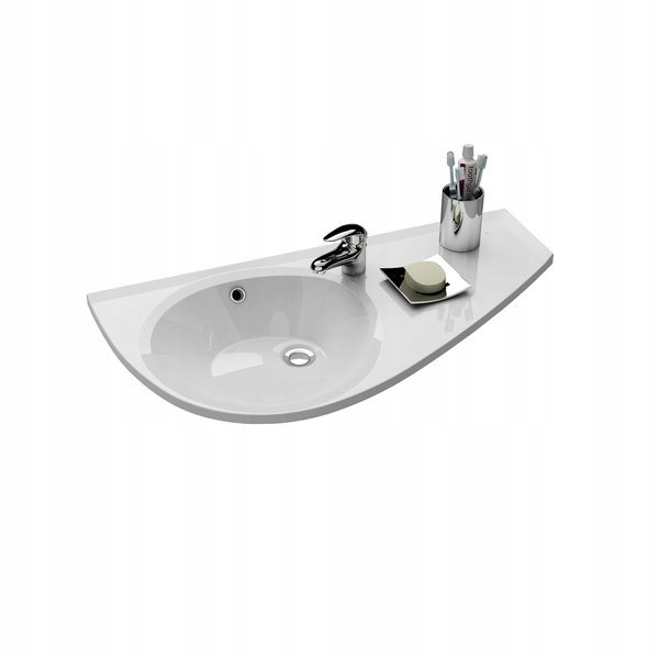 Asymetrické umývadlo -  Ravak Hanging Washbasin 85x45 CM Rights XJ1P1100000