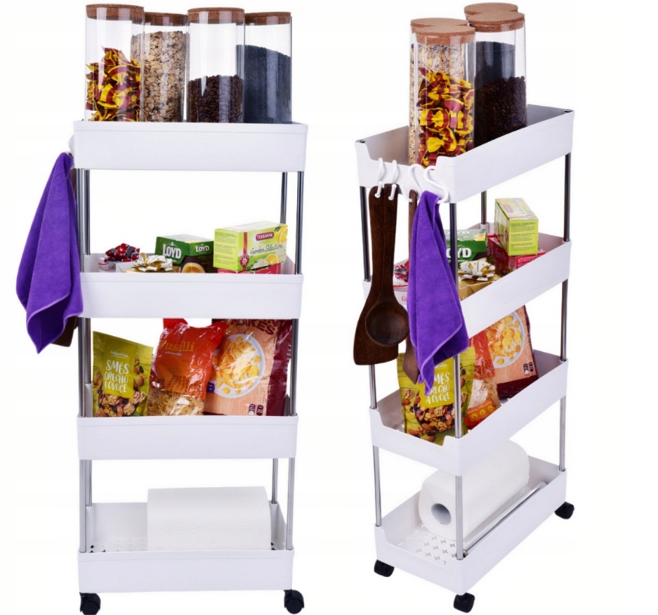 Polička do kúpeľne - Knižnica na kolesách Trolley Kitchen Kutchaly kúpeľňa