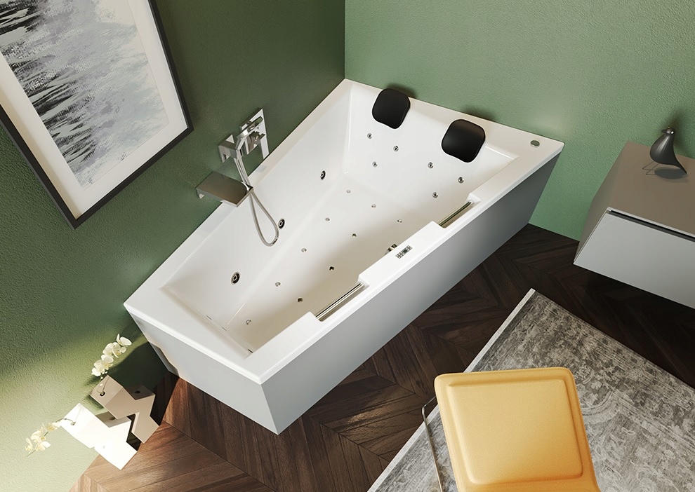 Vaňa - RIHO DOPPIO 180x130 Air Hydromassage Vani