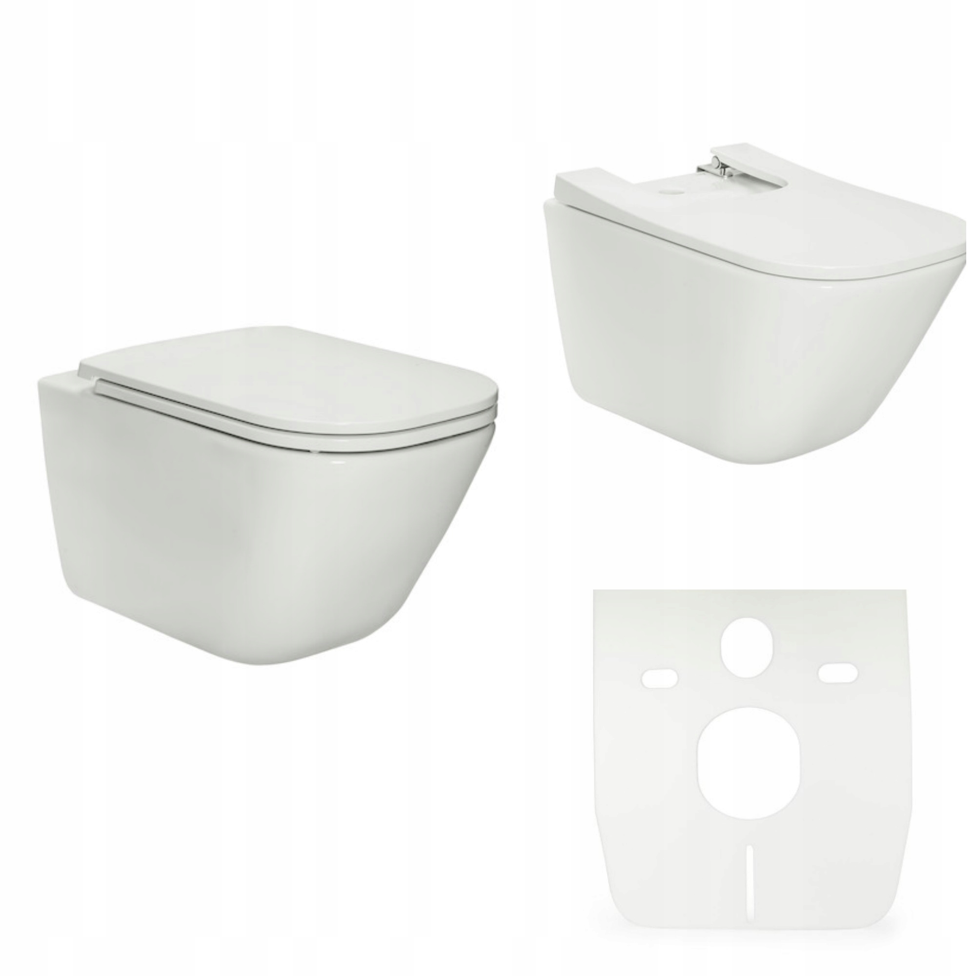 WC misa - Roca Gap Rimless Shell Bidet Board pokrýva štíhle