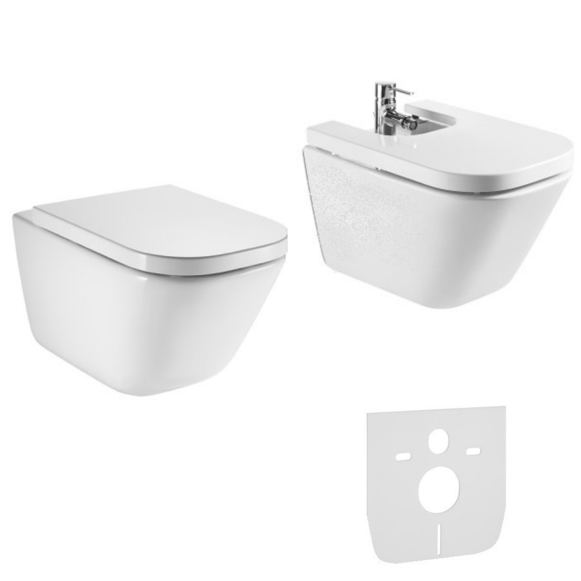 WC misa - Roca Gap vŕtaných Seashell Bidet Board Set Cover