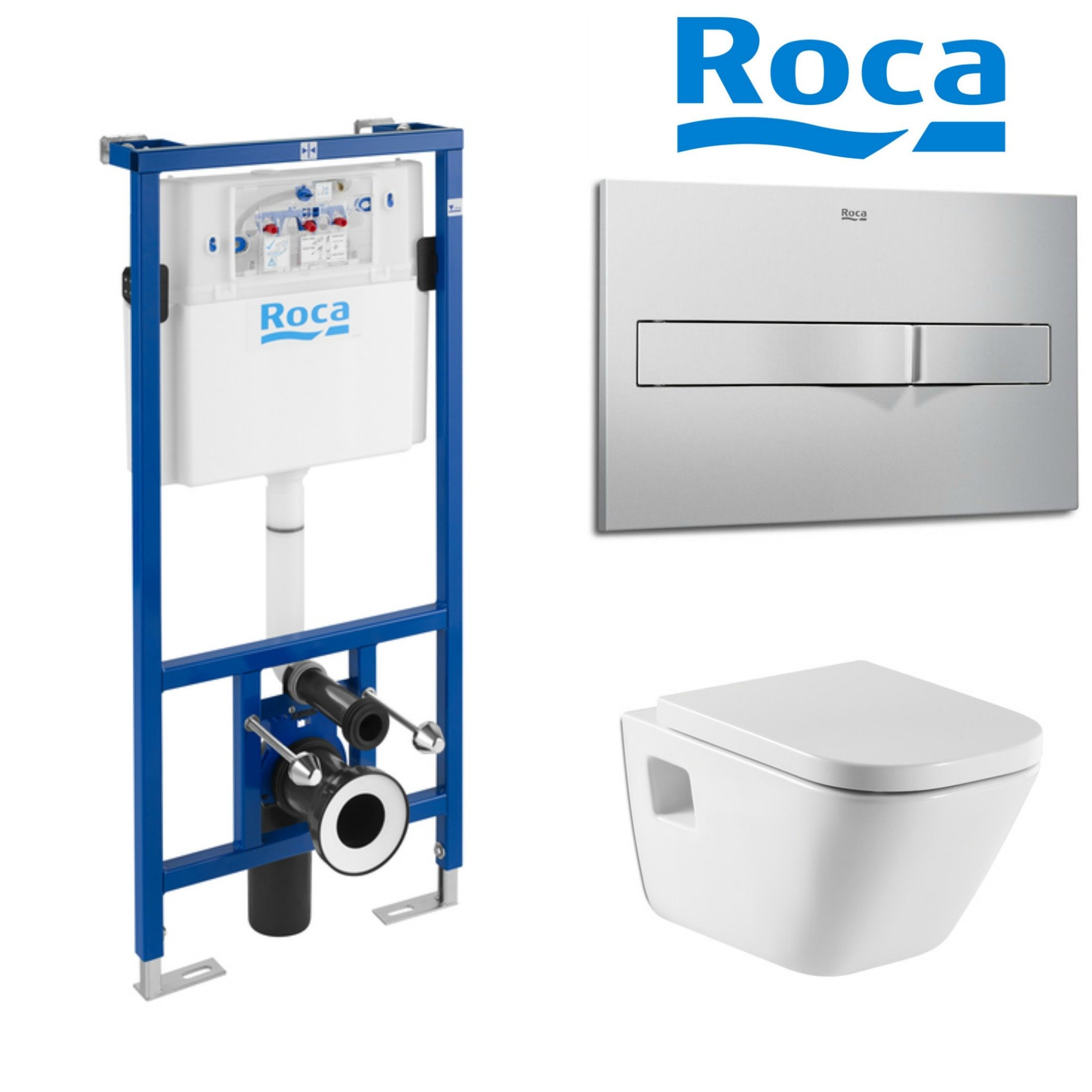 ROCA GAP board shell frame tlačidlo chróm DUPLO