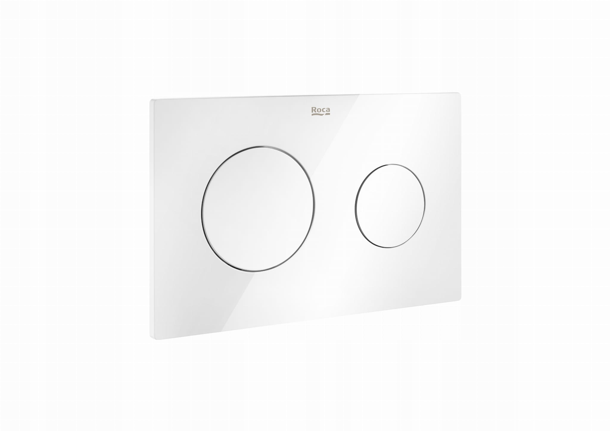 Splachovacie WC tlačítko -  ROCA PL10 Jedno dvojité biele tlačidlo A890189000