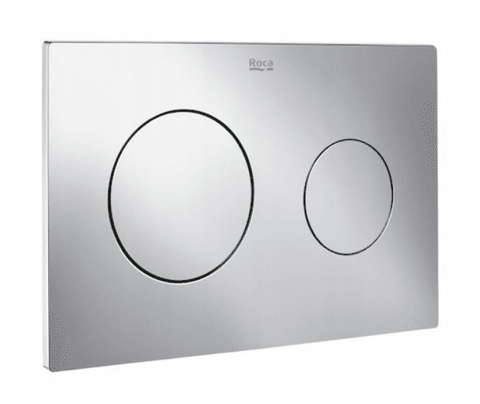Splachovacie WC tlačítko -  ROMA ROOKA PL10 ROUDLE DUPLO ONE Chrome