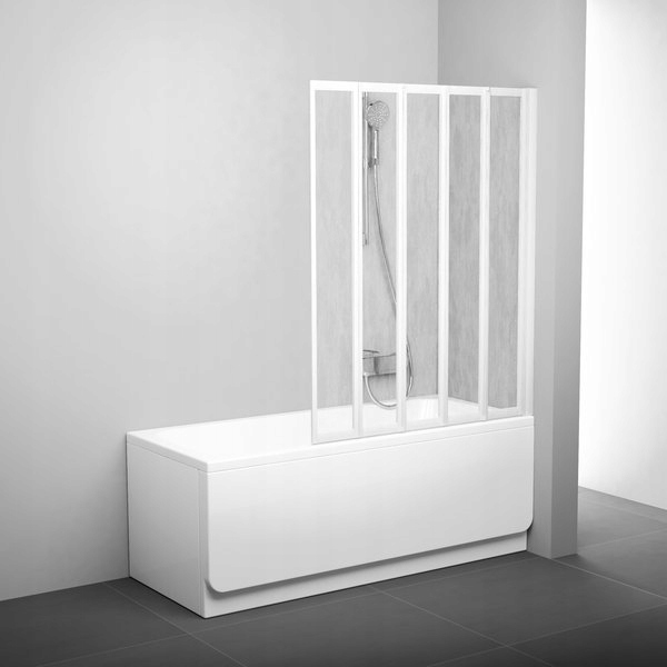 Vaňová zástena - Ravak Narvanne VS5 White, Styren Rain