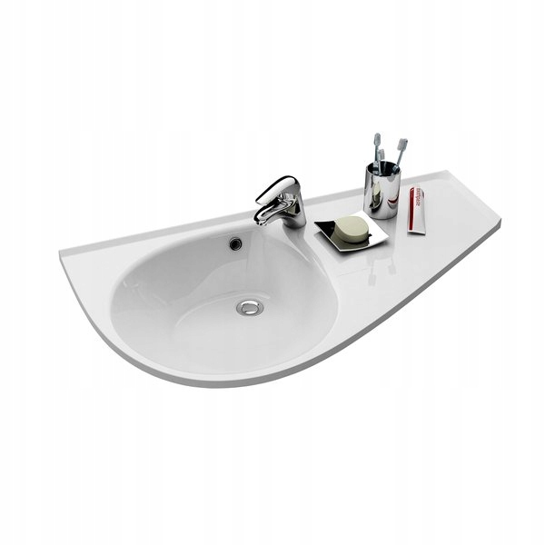 Asymetrické umývadlo -  Ravak konglomerát Washbasin P White XJ9P1100000
