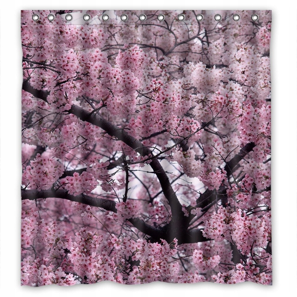 Sprchový záves - Ružová sakura sprchová opona