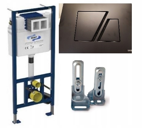 Podomietkový WC modul -  Dezančie paket 4in1 stojan na tlačidlo Black Mat S707