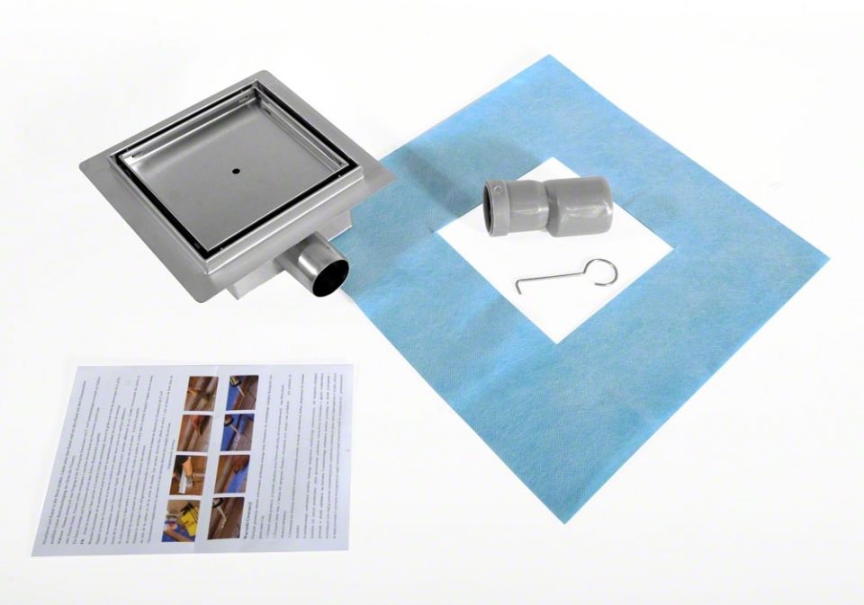 Sprchový žľab odtok - Santline Standle Square 20x20 pre nízku dosku