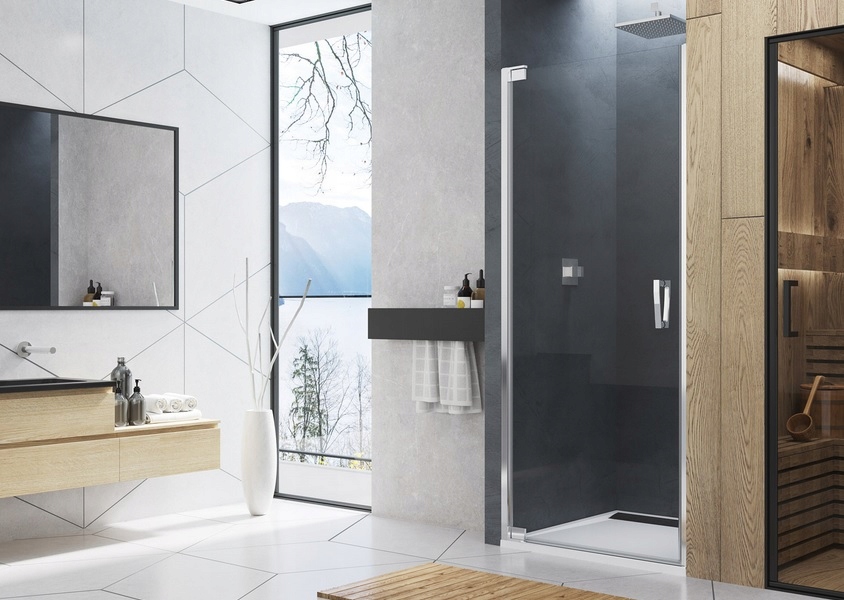 Sprchová zástena - Sanswiss Cadura CA1C a naklonené dvere 90 cm pre prestávku