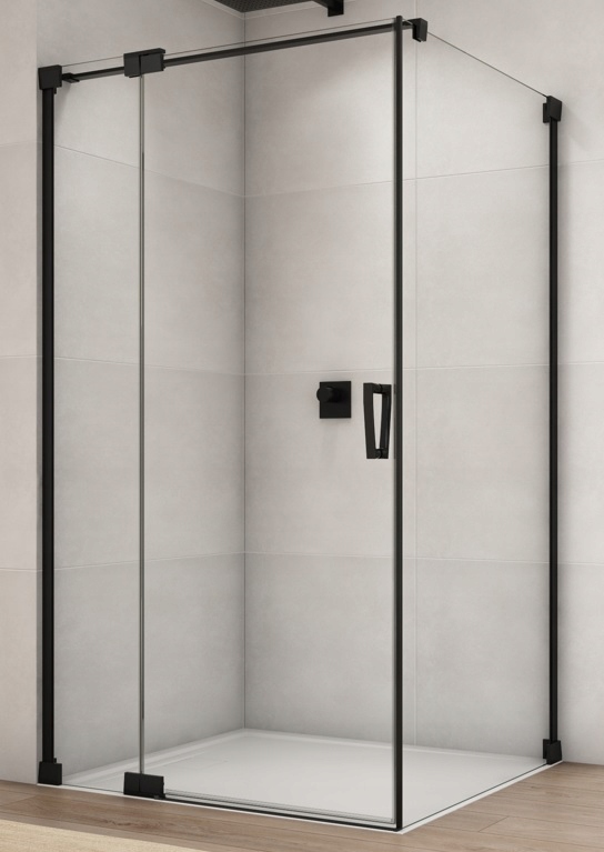 Sprchový kút, kabína - Sanswiss Cadura Cabina 80x80 CA13+CAT1 ľavá čierna