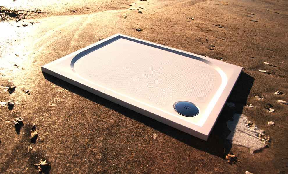 Sprchová vanička - Sanswiss Marblelemate Shower Tray 80x80 Square+SIPHON