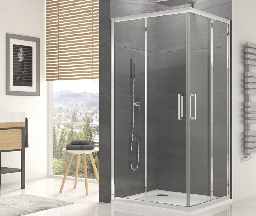 Sprchový kút, kabína - Sanswissa Oceli Cabina Olawan 80x80