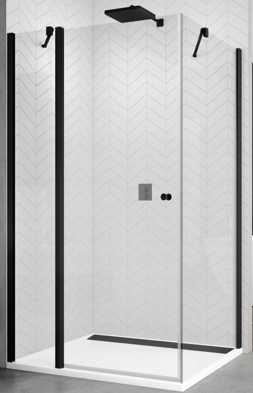 Sprchový kút, kabína - Sanswiss Solino Cabin 80x80 Sol13+solt1 čierna