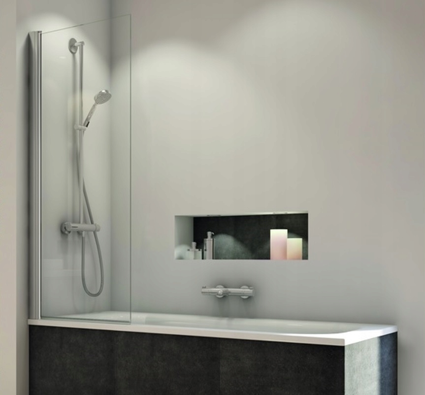 Vaňová zástena - Sanswiss Solino Screen pre SolB1 75 cm strieborná vaňa
