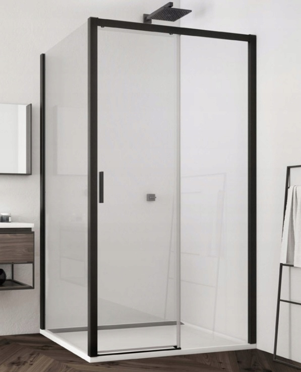 Sprchový kút, kabína - Sanswiss Top-line S kabína 100x100 čierna rohož