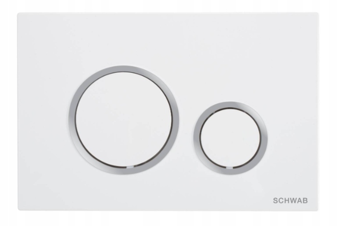 Splachovacie WC tlačítko -  Schwab opláchnutie gombíka Vela WC White/Chrome