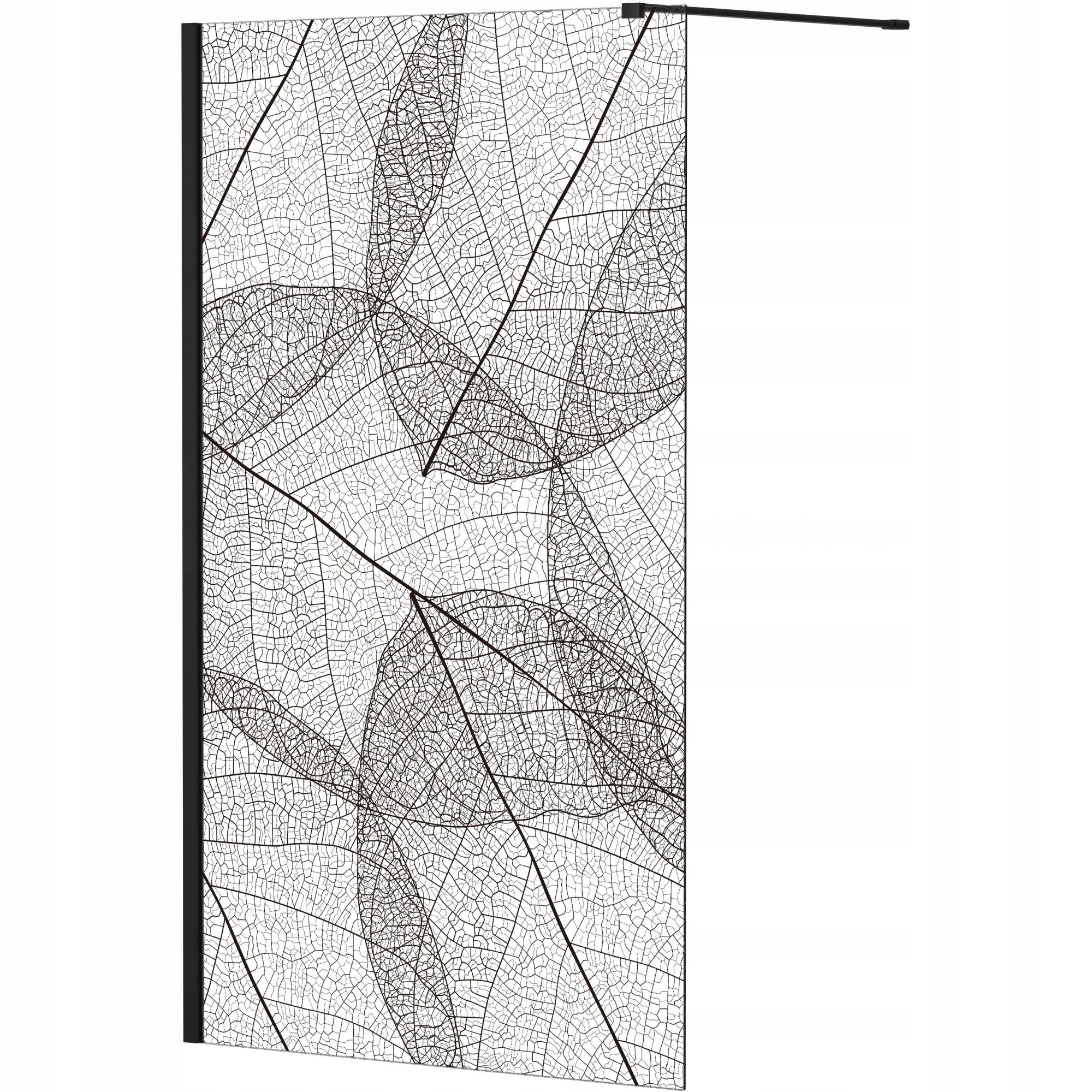 Sprchová zástena - Sprchová stena 120 cm grafika čiernej besco