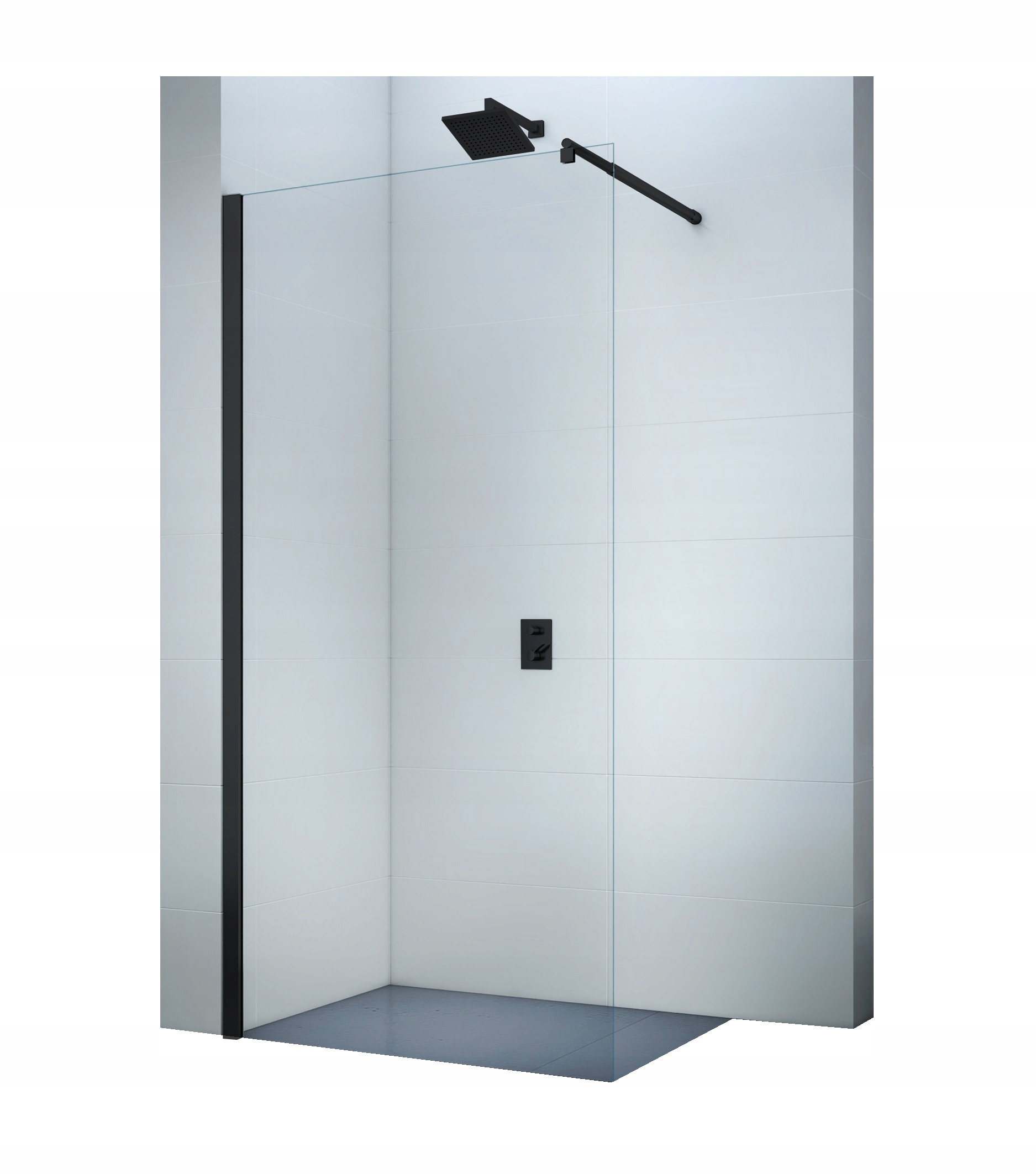 Sprchová zástena - Prechádzka sprcha v Czarne 8 mm M9-B 100 cm