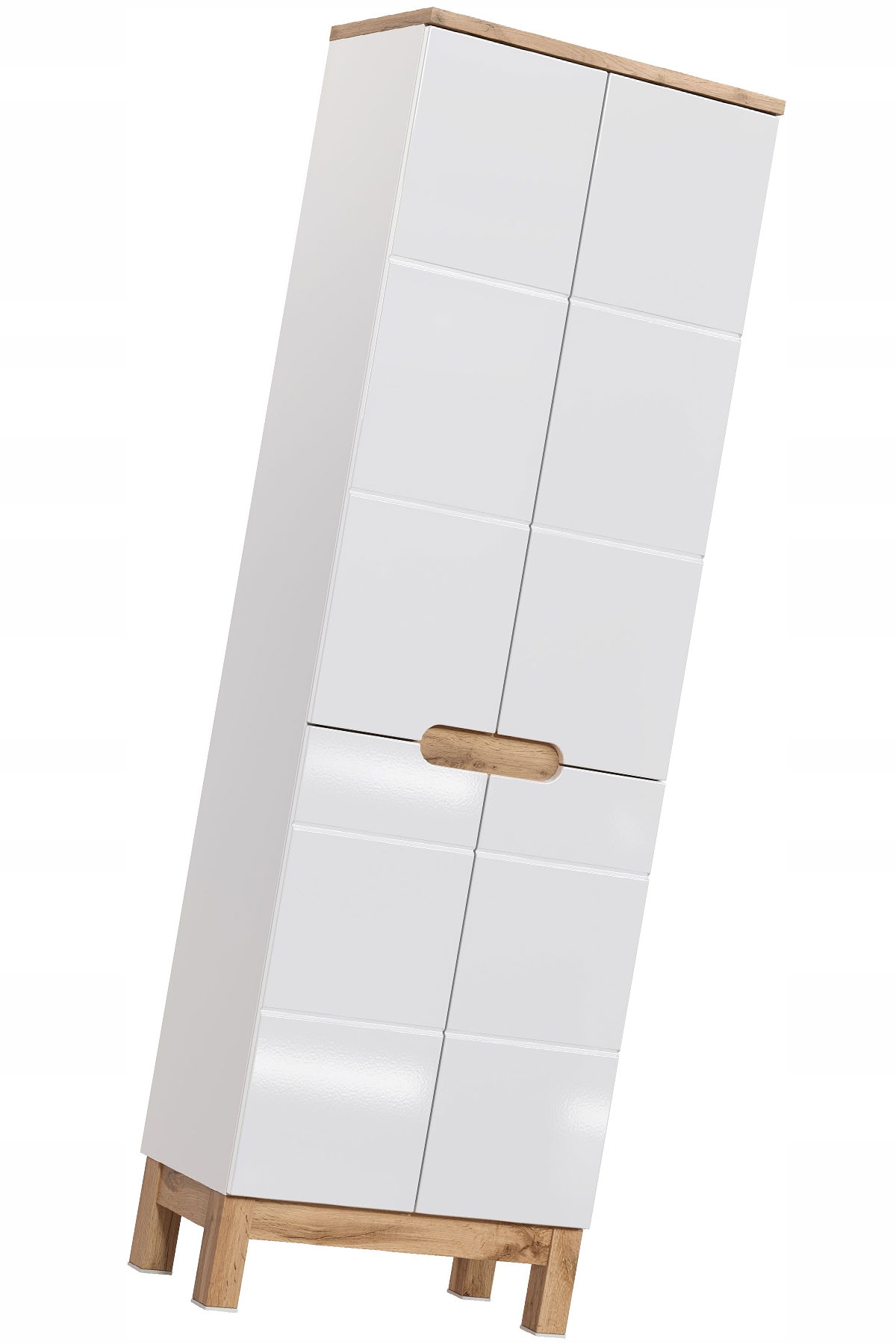 Kúpelňová skrinka - Lesklá biela POST kúpeľňa === CABINET VERTICAL