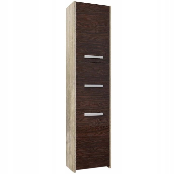 Kúpelňová skrinka - POST regál kúpeľňa 30CM Sonoma 3 DVERE LESK