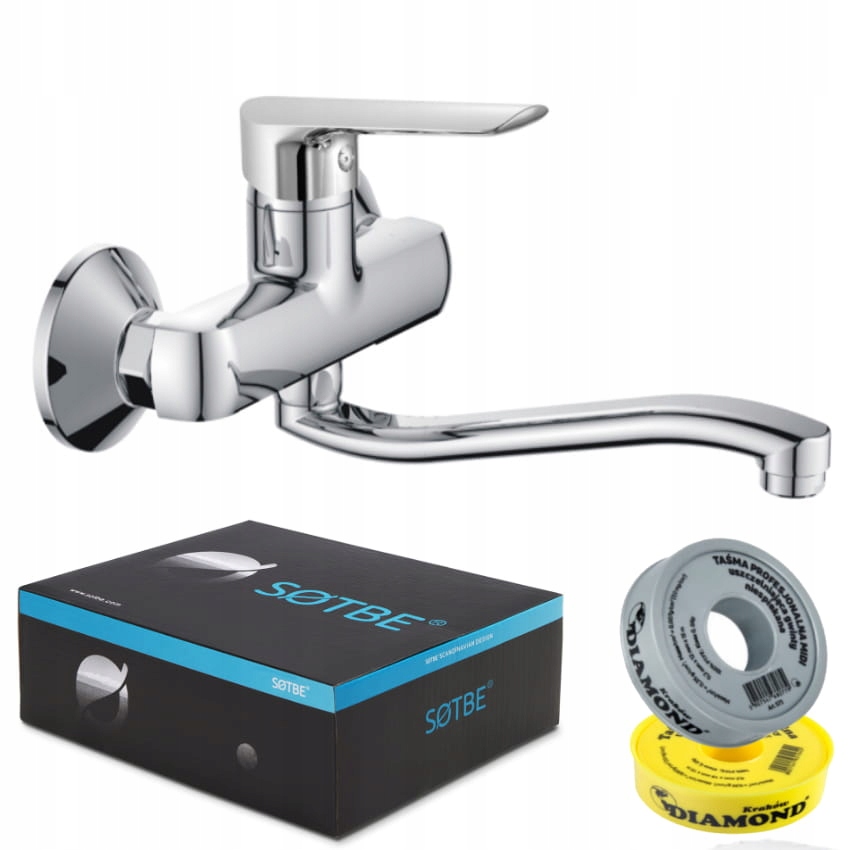 Kuchynské batérie - Sotbe Mardola Tap Kitchen Wall Chrome chróm