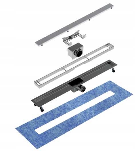 Sprchový žľab - SPIROFLEX lineárnemu odvodneniu AquaSteel La 80cm