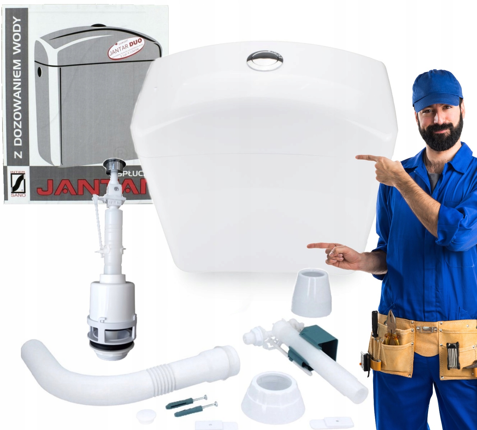 Nízko -Crucifix WC Jantar Duo 3/6L Compakt