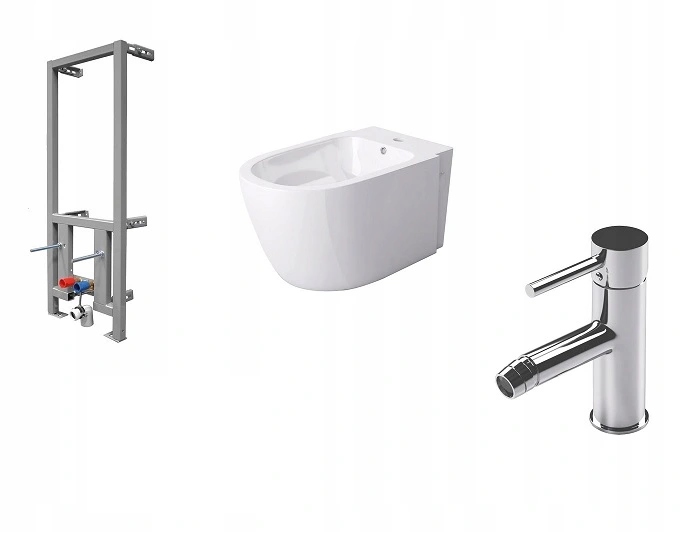 Podomietkový WC modul -  Bidet Frame + bidet Mini + batéria perla