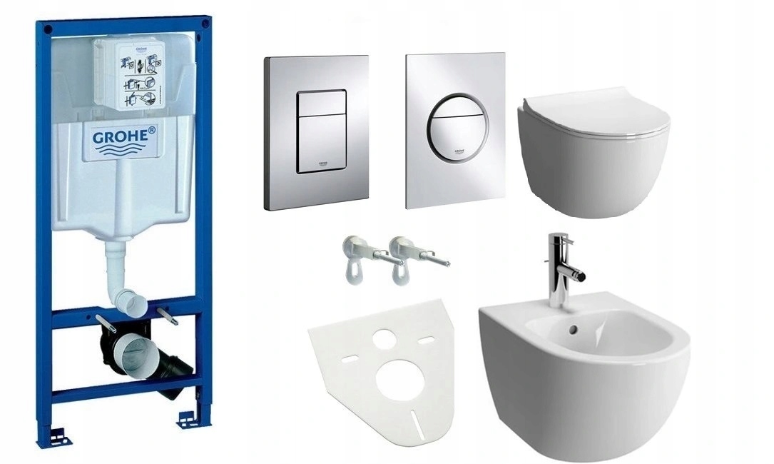 Podomietkový WC modul -  GROHE+MISA+bidet+batéria+rámec bidenet