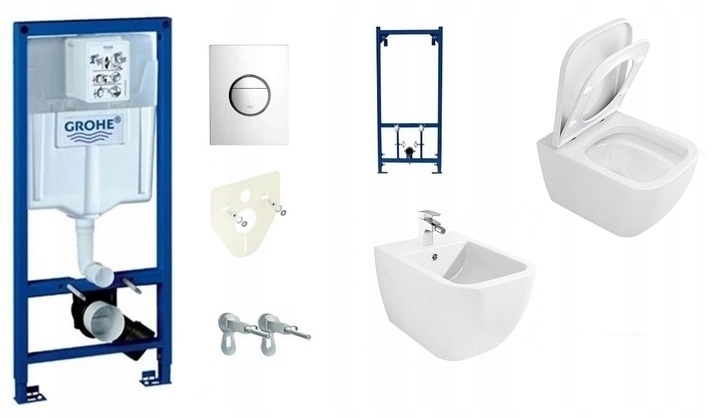 Podomietkový WC modul -  Grohe+Misa+Bidet Výborný+Bidet Rám