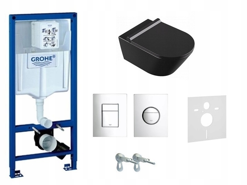 Podomietkový WC modul -  Grohe Frame + rmless misa, doska, tlačidlo