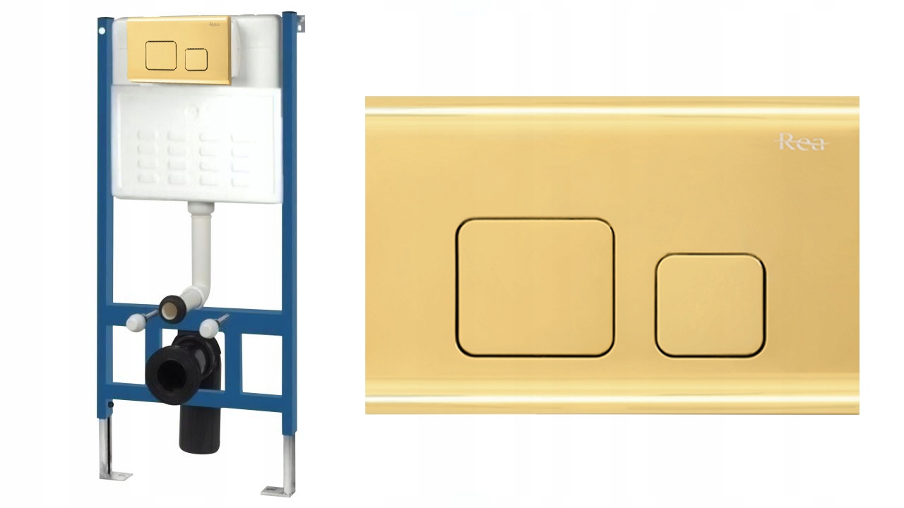 Podomietkový WC modul -  Vstup 6w1 WC F Gold Gold 3in1 Rea Frame