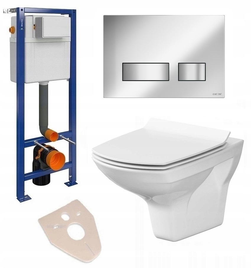 WC misa - Carina čistiť na čistých podložkách skrytý rám