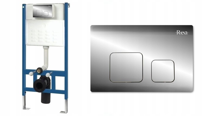 Podomietkový WC modul -  Ekonomický rám WC Set Slim 6w1 F Chrom Rea
