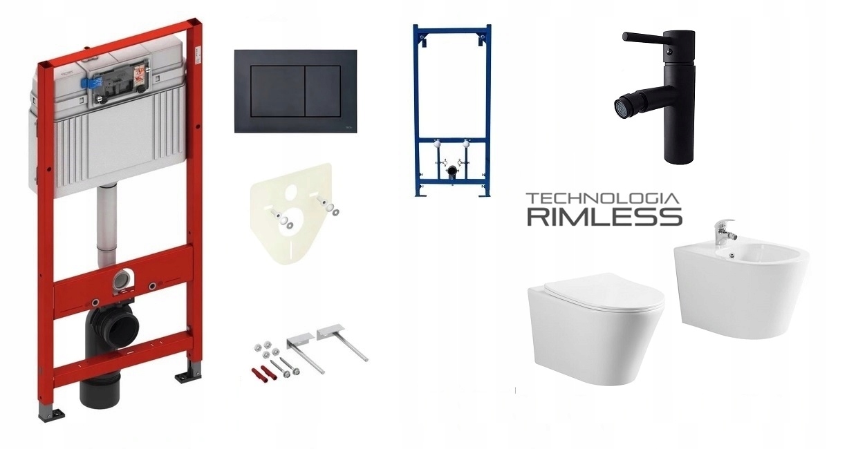 Podomietkový WC modul -  TECE BLACK+BODE+BIDE+BIDET BATTERA+BATKÁNA