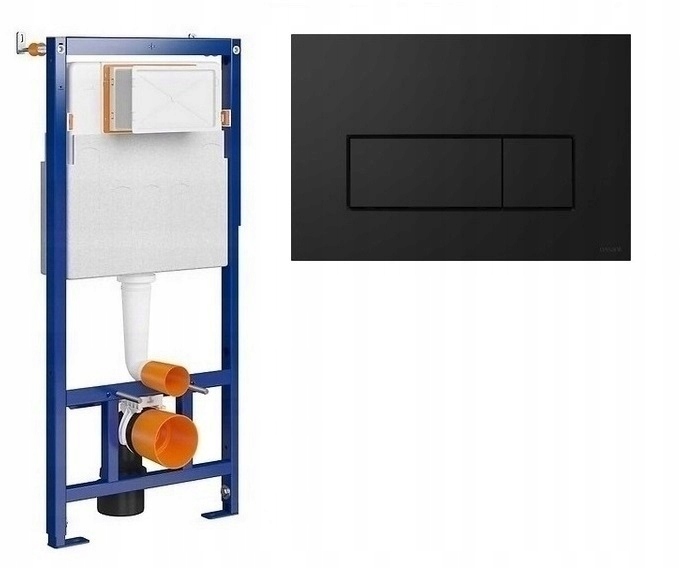 Podomietkový WC modul - Tech Line Cersanit Frame + Black Opti Button