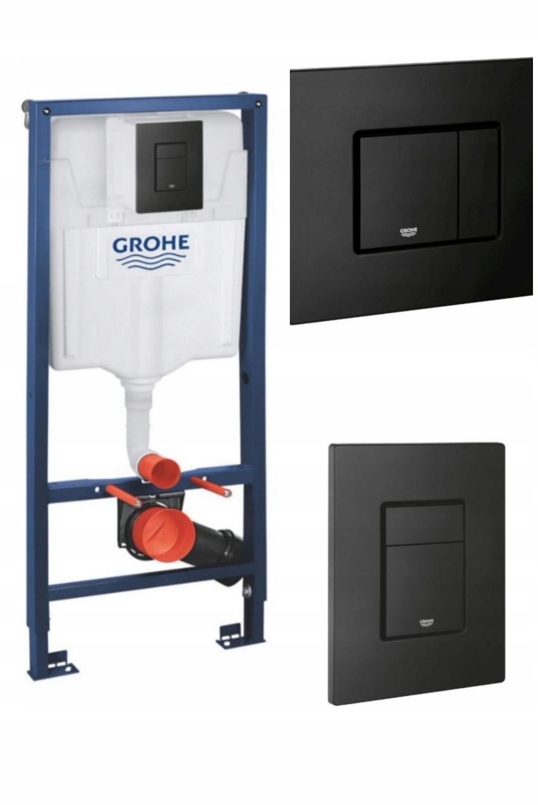 Podomietkový WC modul -  WC Grohe Rapid Solido Frame Black Party Button