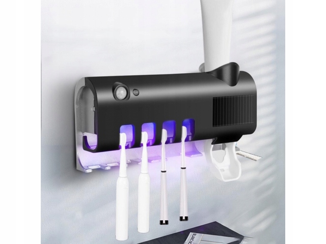 Kúpeľnový organizér - UV sterilizer kefka rukoväť na rukoväť