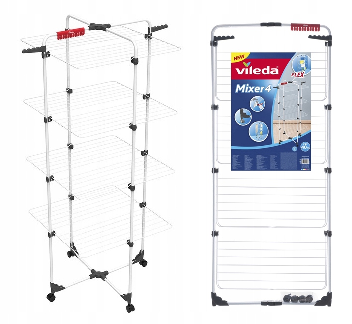 Sušiak na prádlo - Vired Laundry Sušer Vertikálne mixér 4 kolesá