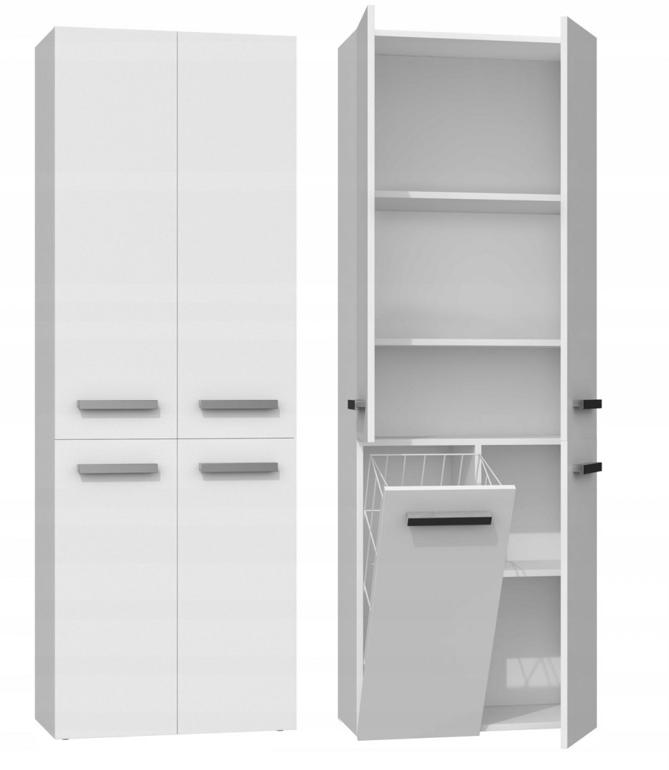 Kúpelňová skrinka - Kúpeľňová skrinka NEL DD 1K 60 cm - biela mat