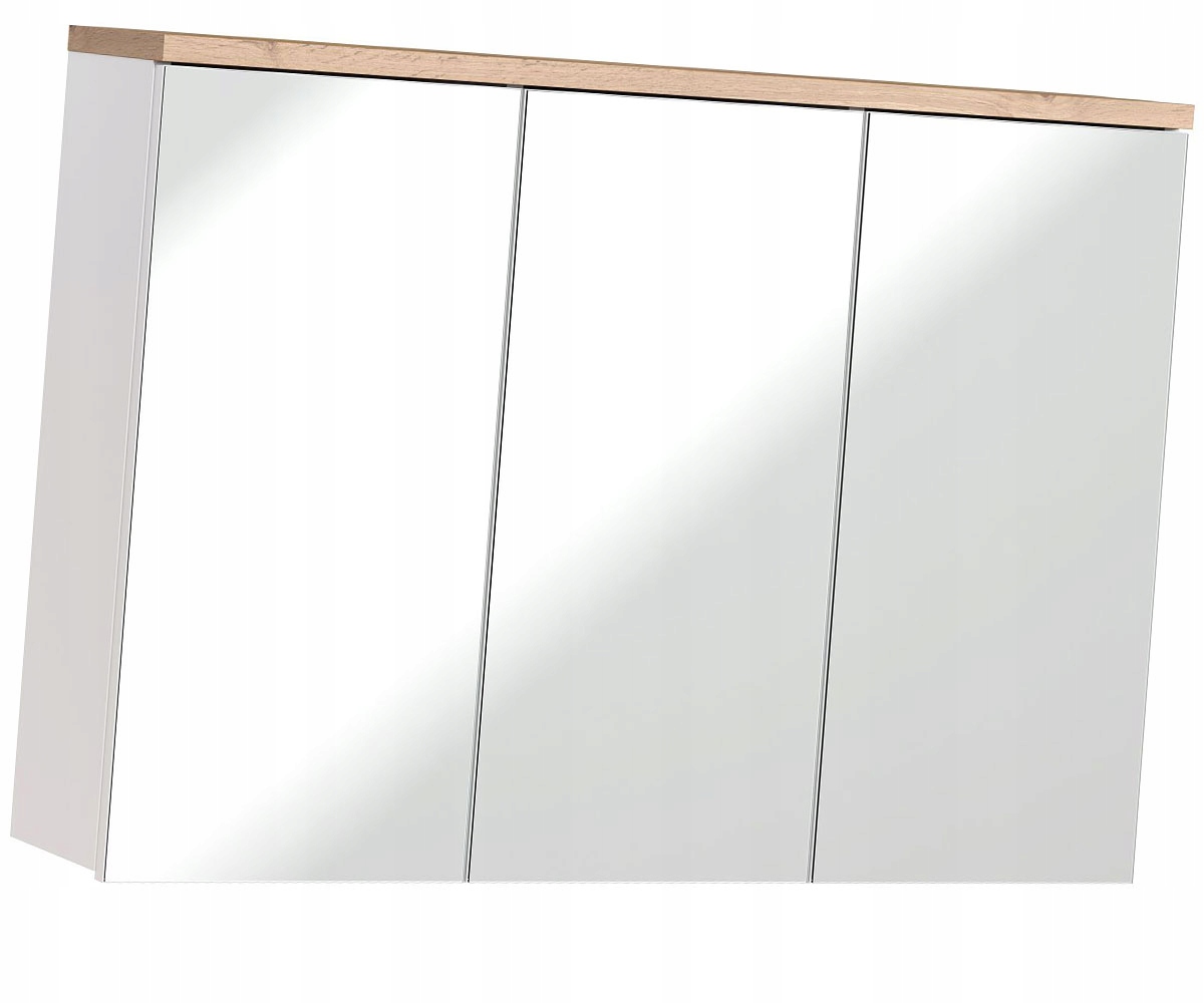 Kúpelňová skrinka - Skriňa zrkadlo 100 cm3 biela plocha