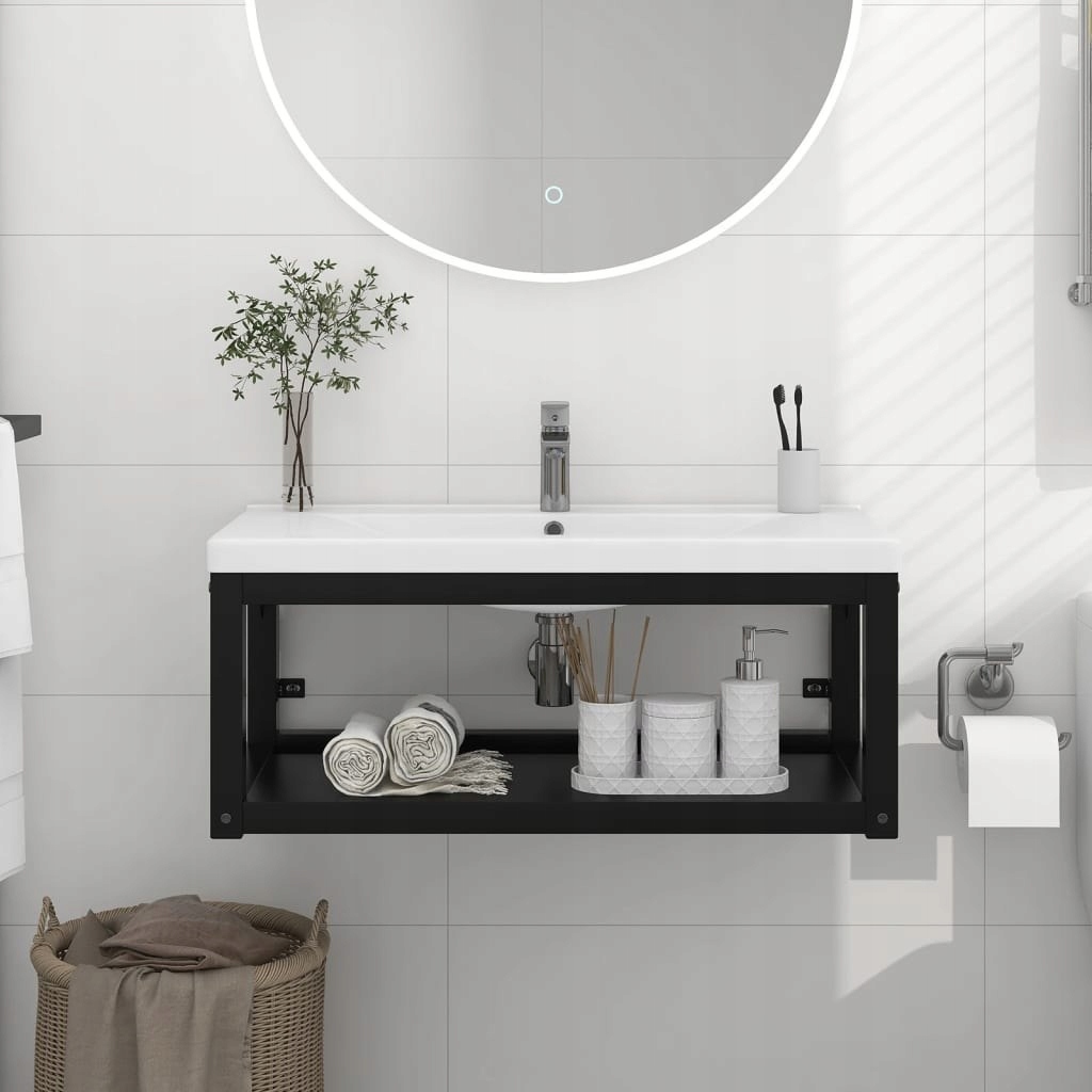 Podomietkový WC modul - Rám podkrovia pod čiernym umývadlom 79x38x31cmm