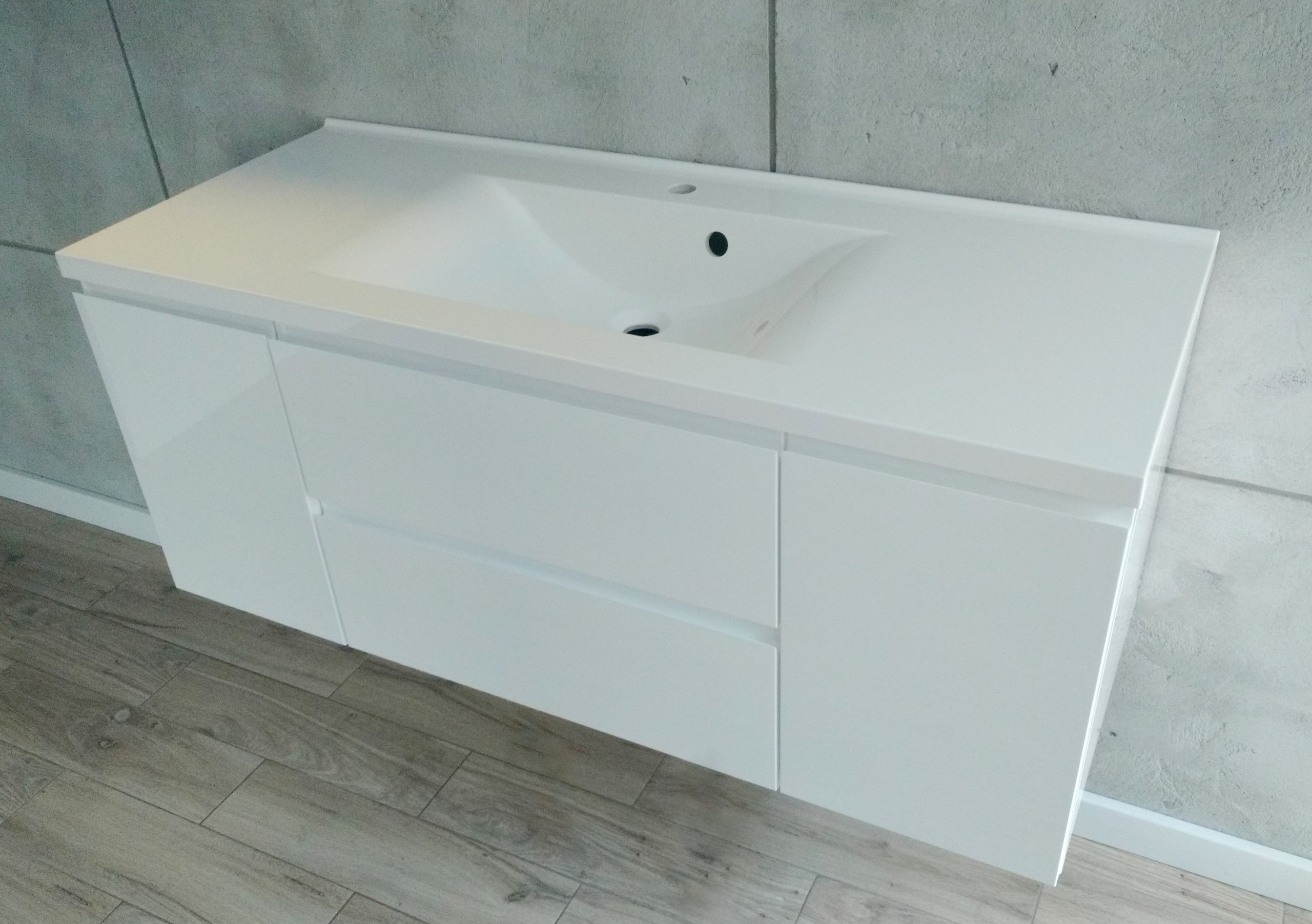 Kúpelňová skrinka - SKRIŇKA S DREZOM 120 x 48 lesk samozatváracia