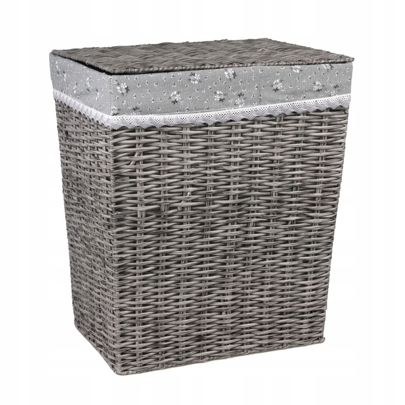 Kôš na bielizeň -  ŠEDÝ KOŠÍK NA PRÁDLO S MATERIÁLOM 40x30x47h cm