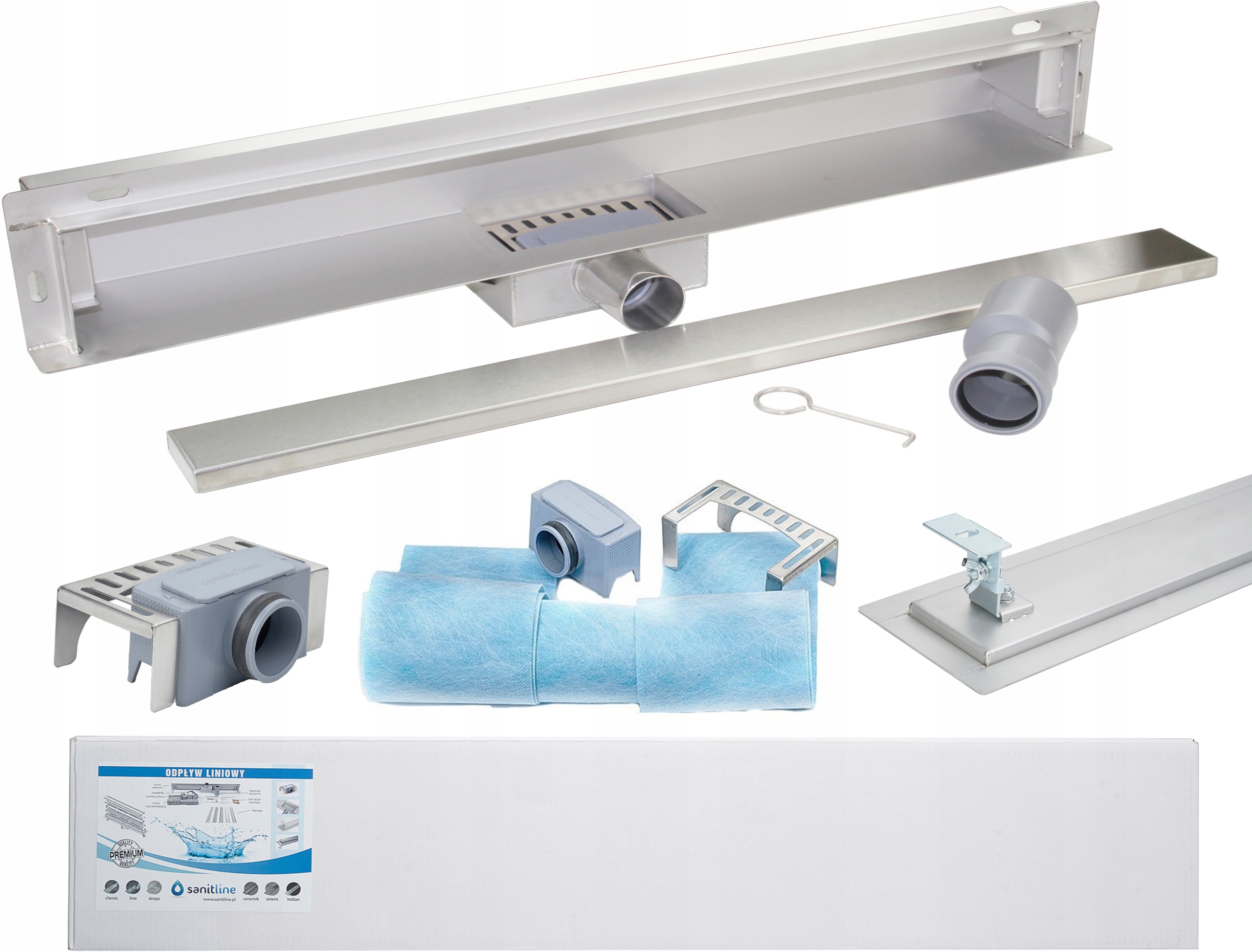 Sprchový žľab odtok - Lineárna stena sanit lineárne 60 cm pod tanierom